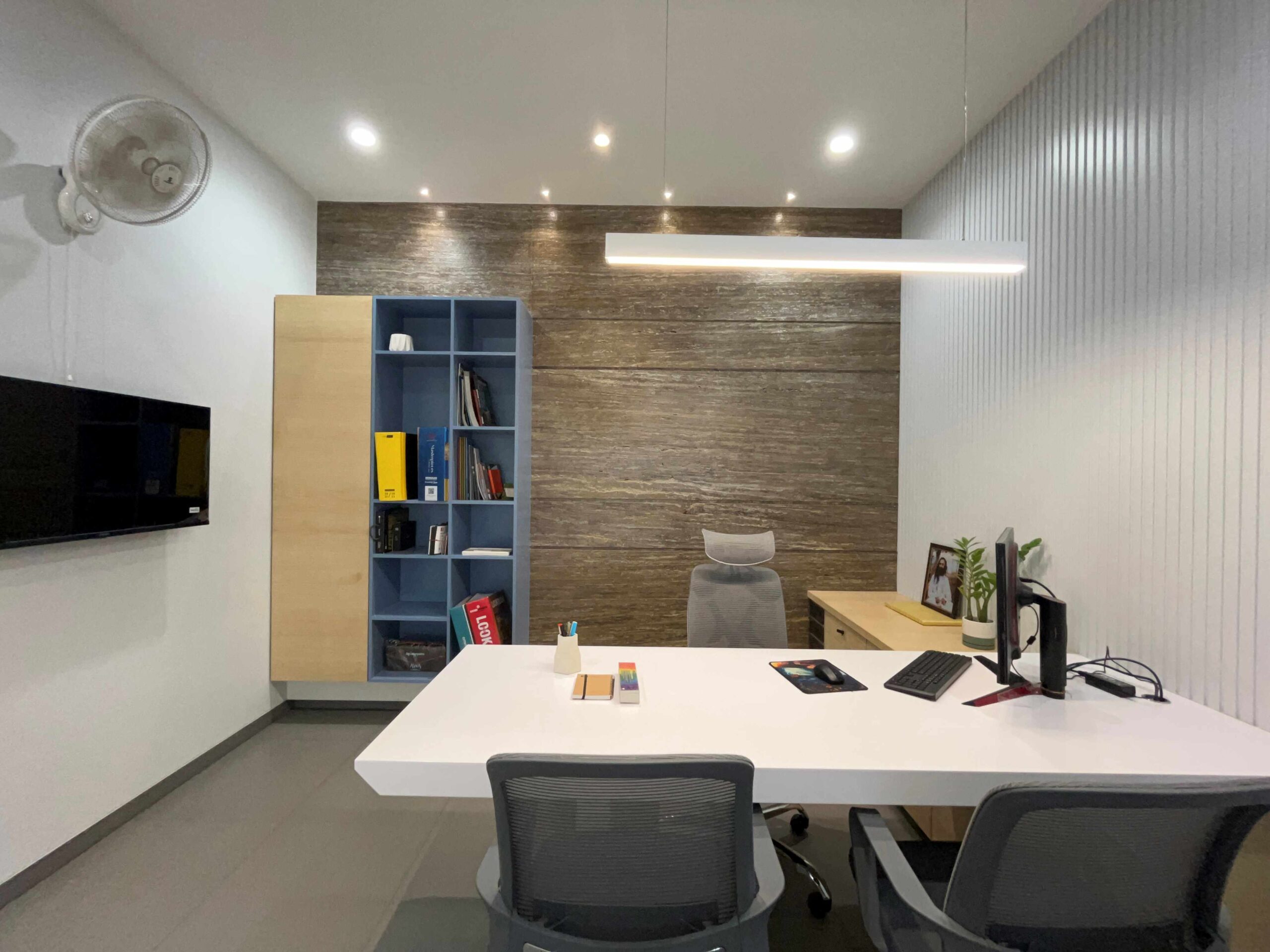 A view of the design office or a featured project